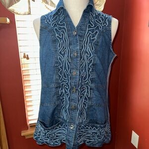 Parsley & Sage denim vest size XL